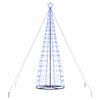 vidaXL Albero di Natale LED con 800 LED con supporto Blu 400 cm Ferro