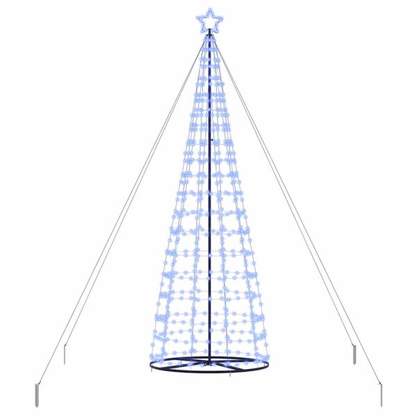 vidaXL Albero di Natale LED con 800 LED con supporto Blu 400 cm Ferro