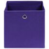 vidaXL Contenitori 10 pz in Tessuto non Tessuto 28x28x28 cm Viola