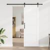 vidaXL Porta scorrevole ORKDAL Bianco e Nero 83 x 232 cm Pino massello