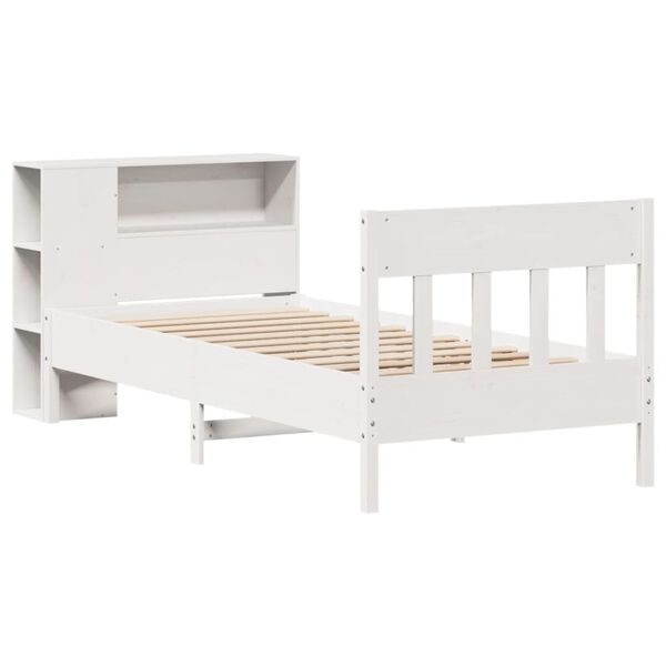 vidaXL Letto con Libreria senza Materasso 75x190 cm in Legno Pino