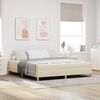 vidaXL Letto a molle con materasso Crema 180 x 200 cm Tessuto