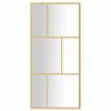 vidaXL Parete per Doccia Walk-in Vetro Trasparente ESG 80x195 cm Oro