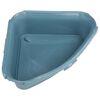 vidaXL Lettiera per Gatti Angolare Bianca e Blu 56x40x14 cm PP
