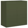 vidaXL Fioriera Verde Oliva 80x40x80 cm in Acciaio Laminato a Freddo
