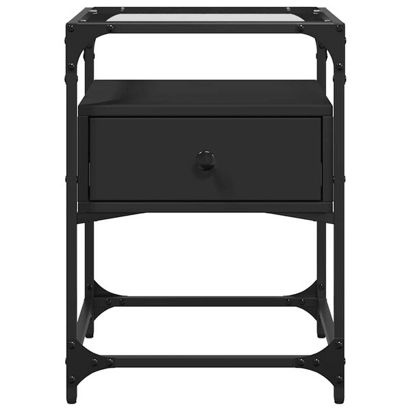 vidaXL Comodini 2 pz Neri 40x40x55 cm in Legno Multistrato