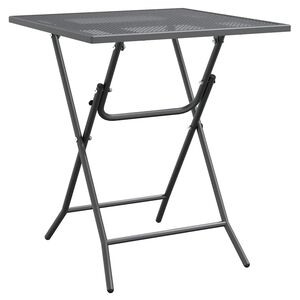 vidaXL Tavolo da Giardino 60x60x72 cm Rete Metallica Espansa Antracite