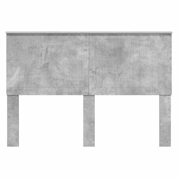 vidaXL Testiera con testiera Grigio cemento 140 cm Legno multistrato