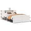 vidaXL Letto Libreria senza Materasso Bianco 150x200 cm Legno di Pino