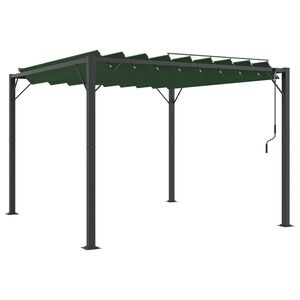 vidaXL Gazebo con tetto ventilato 3 x 3 x 2,14 m Verde