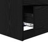 vidaXL Armadio da Notte con cassetto 2 pcs Rovere Nero 45 x 39 x 50cm
