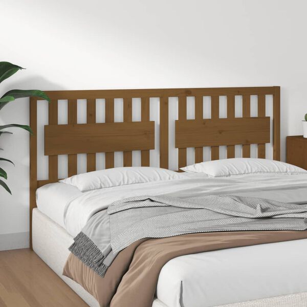 vidaXL Testiera per Letto ambra 185,5x4x100 cm Legno Massello di Pino