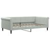 vidaXL Letto da Giorno Grigio Chiaro 100x190 cm in Velluto