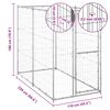 vidaXL Gabbia per Cani da Esterno in Acciaio Zincato 110x220x180 cm