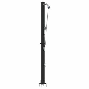 vidaXL Doccia Solare da Esterno 20 l PVC e Alluminio Nero