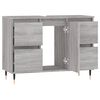 vidaXL Mobile da Bagno Grigio Sonoma 80x33x60 cm in Legno Multistrato