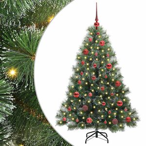 vidaXL Albero di Natale artificiale con 150 LED Verde 150 cm PE e PVC