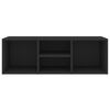 vidaXL Panca Porta Scarpe Nera 105x35x35 cm in Legno Multistrato