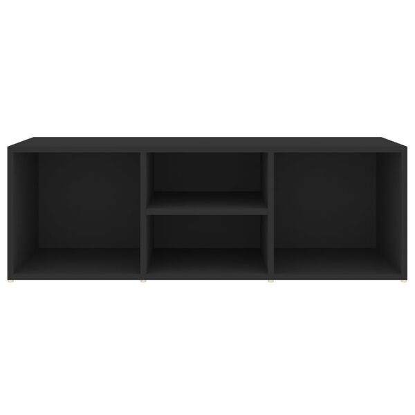 vidaXL Panca Porta Scarpe Nera 105x35x35 cm in Legno Multistrato
