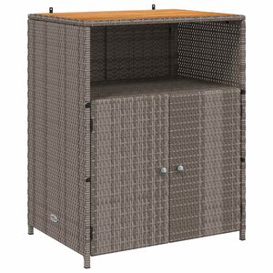 vidaXL Armadietto Grigio 70 x 50 x 87 cm Poliestere e Rattan Roly