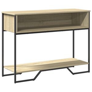 vidaXL Tavolo Consolle Rovere Sonoma 100x35x74,5 cm in Truciolato