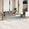 vidaXL Set Divano da Giardino 5 pz con Cuscini Beige in Polyrattan