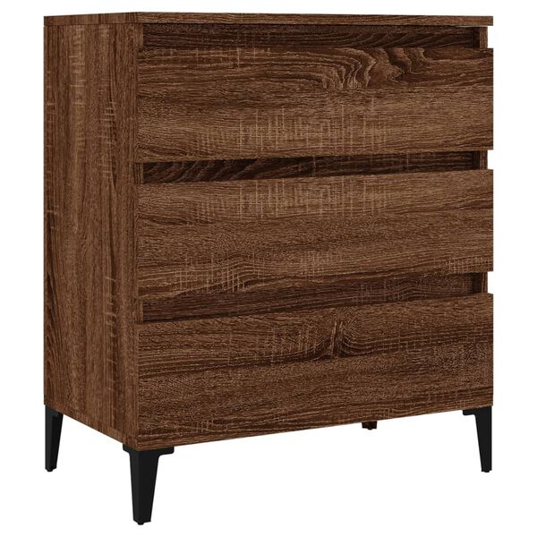 vidaXL Credenza Rovere Marrone 60x35x70 cm in Legno Multistrato