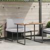vidaXL Set da Pranzo per Giardino 2 pcs Grigio chiaro Acciaio