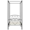 vidaXL Giroletto Baldacchino senza Materasso Grigio 120x200 cm Metallo