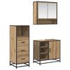 vidaXL Set di mobili per il bagno 3 pz Rovere artigianale
