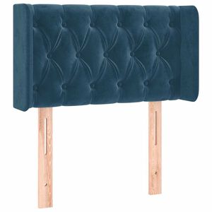 vidaXL Testiera ad Orecchio Blu Scuro 83x16x78/88 cm in Velluto
