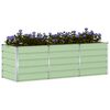 vidaXL Fioriera Verde 240 x 80 x 75 cm Acciaio