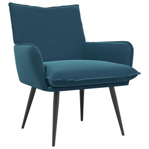 vidaXL Poltrona Blu Velluto