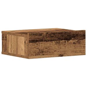 vidaXL Comodino Pensile Legno Antico 40x30x15 cm in Legno Multistrato