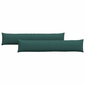 vidaXL Cuscini da Divano 2 pcs Verde Scuro 200 x 40 cm Tessuto