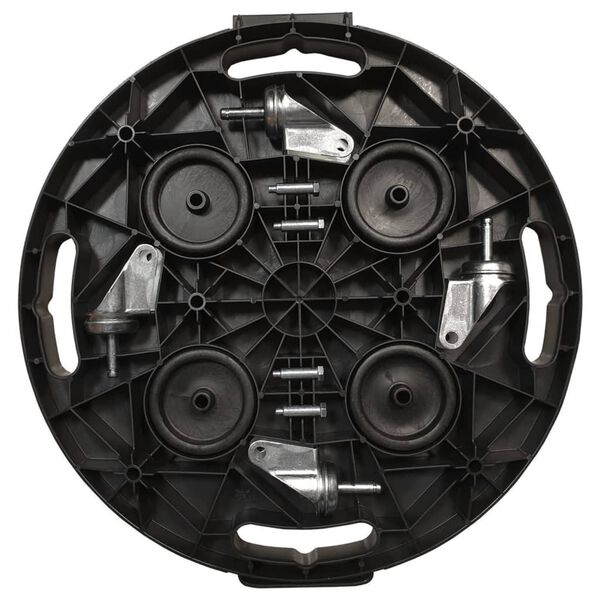 vidaXL Carrello per Piante con Ruote Diametro 40 cm Nero 275 kg