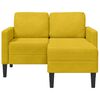vidaXL Divano 2 Posti con Chaise longue a L Giallo 125 cm Velluto