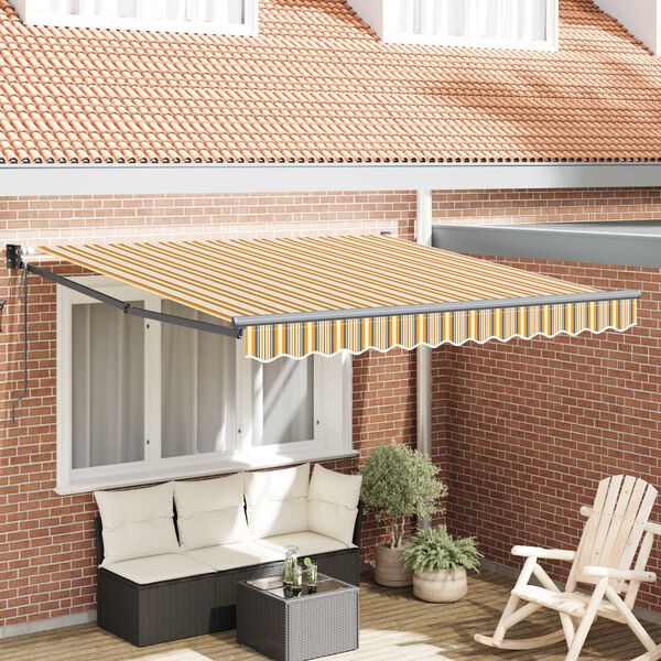 vidaXL Tenda Retrattile Multicolore 350 x 250 cm
