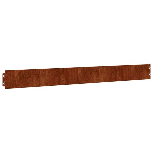 vidaXL Bordure per Prato 10 pz 10x103 cm Flessibili in Acciaio Corten
