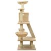 vidaXL Albero per Gatti con Tiragraffi in Sisal Beige 122 cm