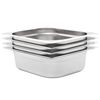 vidaXL Contenitori Gastronorm 4 pz GN 1/2 100 mm in Acciaio Inox