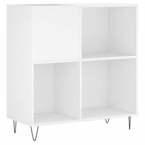 vidaXL Mobile Porta Dischi Bianco 84,5x38x89 cm in Legno Multistrato