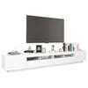 vidaXL Mobile Porta TV con Luci LED Bianco 260x35x40 cm