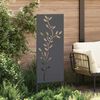 vidaXL Schermo per privacy in giardino Floreale Antracite 50 x 140 cm