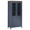 vidaXL Credenza Alta Hill Grigia 85x37x170,5 cm in Legno di Pino