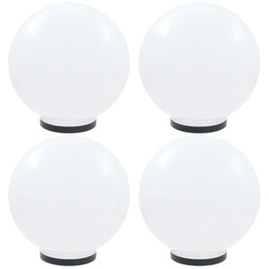 vidaXL Set Lampade a LED Sferiche 4 pz 40 cm in PMMA