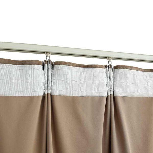 vidaXL Tende Oscuranti con Ganci 2 pz Beige in Velluto 140x175 cm