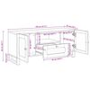 vidaXL Mobile TV Marrone 105 x 33 x 46 cm Legno di mango massello