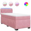 vidaXL Giroletto a Molle con Materasso Rosa 100x200 cm in Velluto