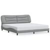 vidaXL Giroletto senza Materasso Hvar Grigio Chiaro 200x200 cm Tessuto